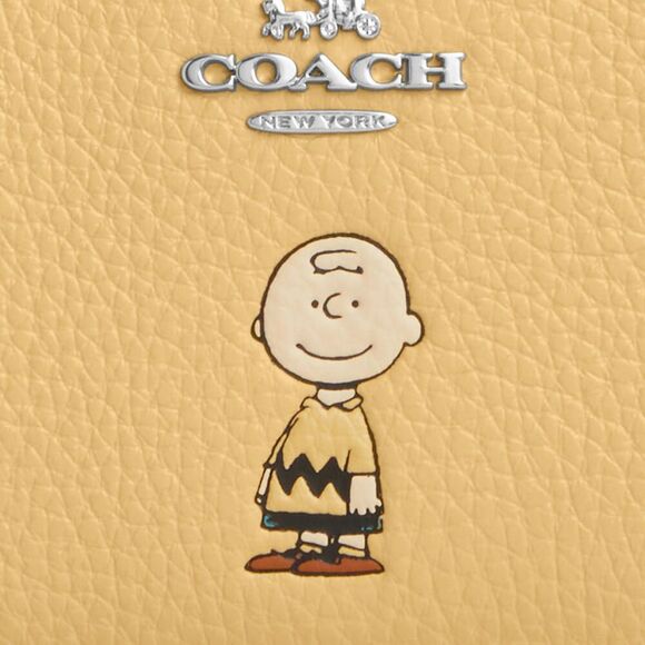Authentic Coach X Peanuts Snap Wallet With Charlie Brown Bag Purse - Picture 10 of 11